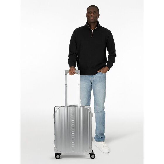 Aleon Walizka kabinowa Traveler Domestic z 4 kółkami, Aluminium, 55 cm