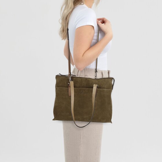 Castelijn & Beerens Nubuck Torba na ramię Skórzany 40 cm Komora na laptopa