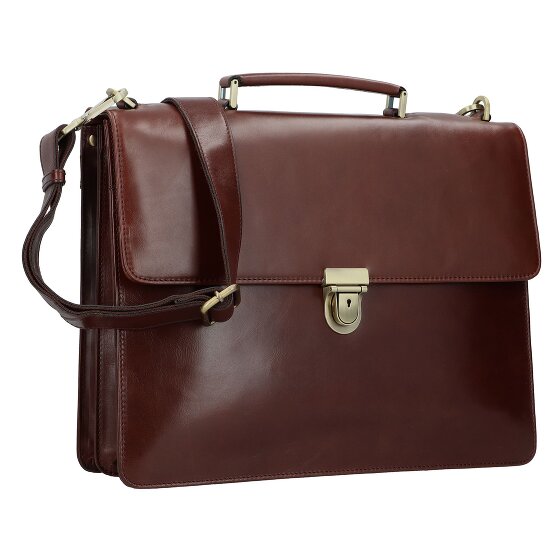 Leonhard Heyden Skórzana teczka Cambridge z przegrodą na laptopa 40 cm