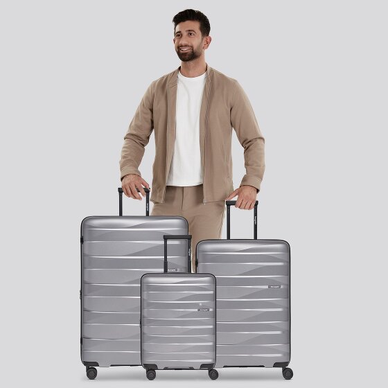 Bergpfeil Zestaw walizek podróżnych na 4 kółkach, 3-częściowy, z elastycznym składaniem