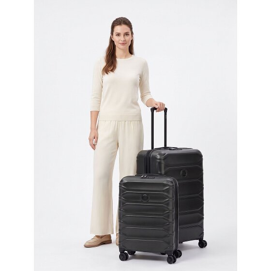 Delsey Paris Zestaw walizek Meteor z 4 kółkami w rozmiarach S i L z funkcją poszerzenia
