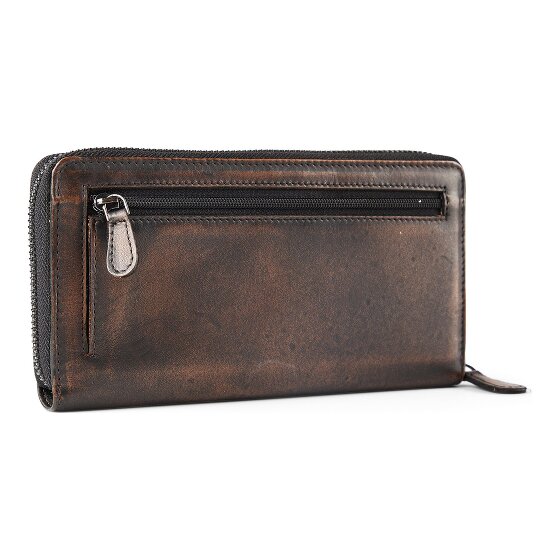 Greenburry Destressed Portfel Ochrona RFID Skórzany 19 cm
