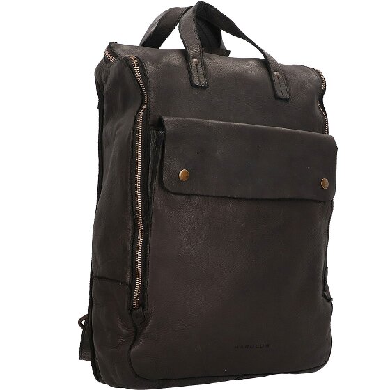 Harold's Skórzany plecak Submarine z przegrodą na laptopa 37 cm