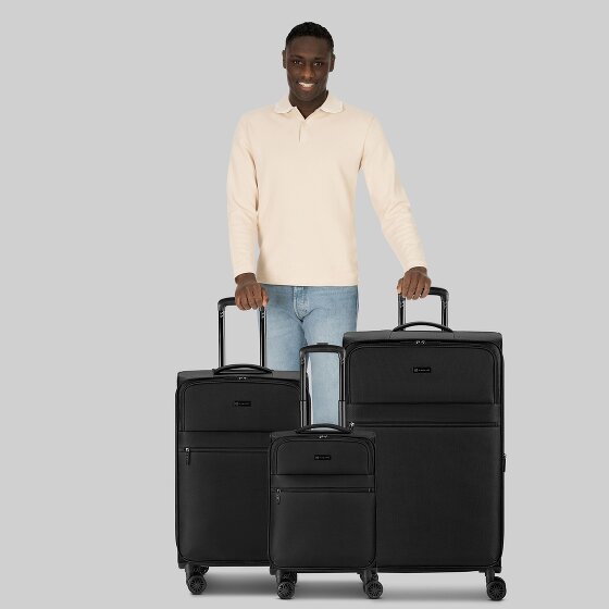 bugatti Valencia Soft 4 kółka Zestaw walizek 3-części z plisą rozprężną