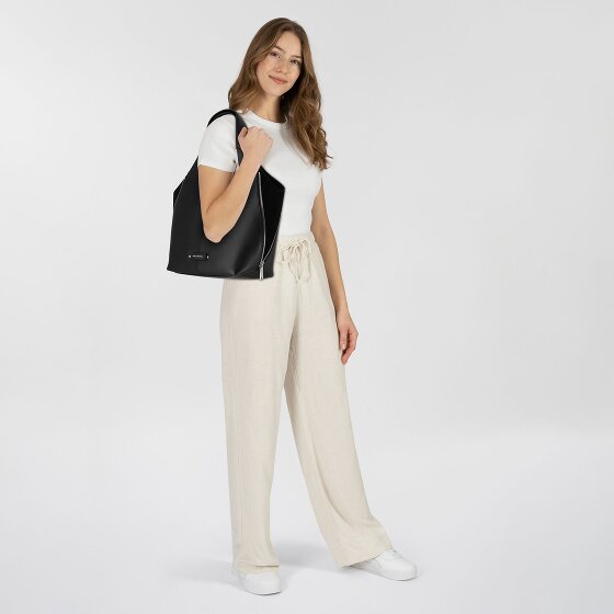 Karl Lagerfeld Hardware Shopper Bag Skórzany 34 cm z plisą rozprężną