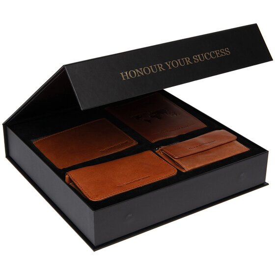 The Chesterfield Brand Zestaw upominkowy 4-częściowy portfel skórzany 12 cm