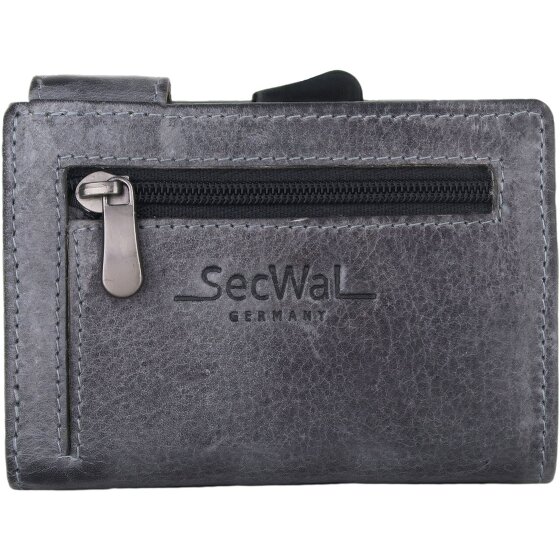 SecWal Etui na karty kredytowe SecWal 1 Skórzany portfel RFID 9 cm