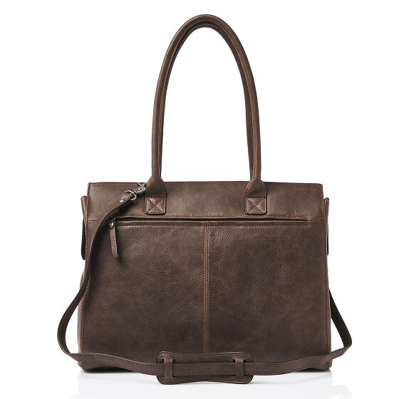 Castelijn & Beerens Skórzana torba na ramię Carisma RFID z przegrodą na laptopa 38 cm