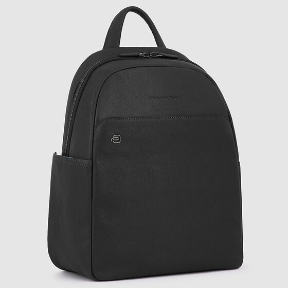 Piquadro Black Square Plecak Skórzany 36 cm Komora na laptopa