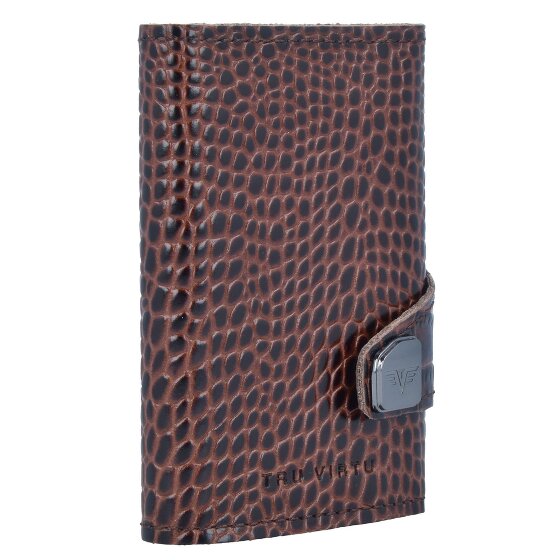 Tru Virtu Etui na karty kredytowe Click & Slide Portfel RFID Skóra 6,5 cm
