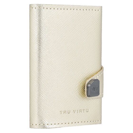 Tru Virtu Etui na karty kredytowe Click & Slide Portfel RFID Skóra 6,5 cm