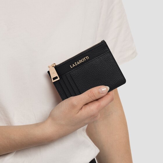 Lazarotti Skórzane etui na klucze Bologna 11,5 cm z przegródką na przywieszkę powietrzną