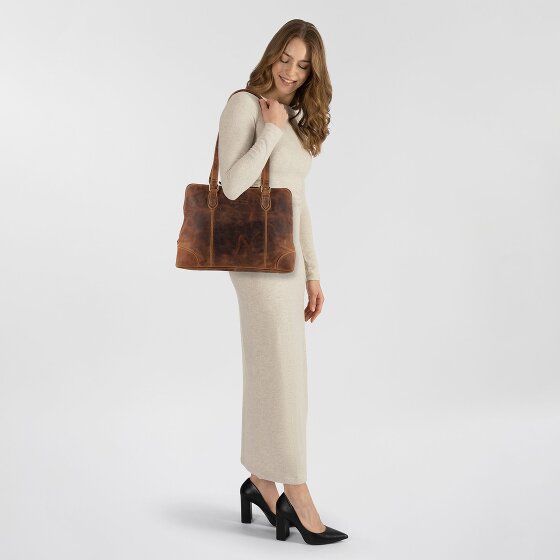 Greenburry Vintage Shopper Bag Skórzany 37 cm Komora na laptopa