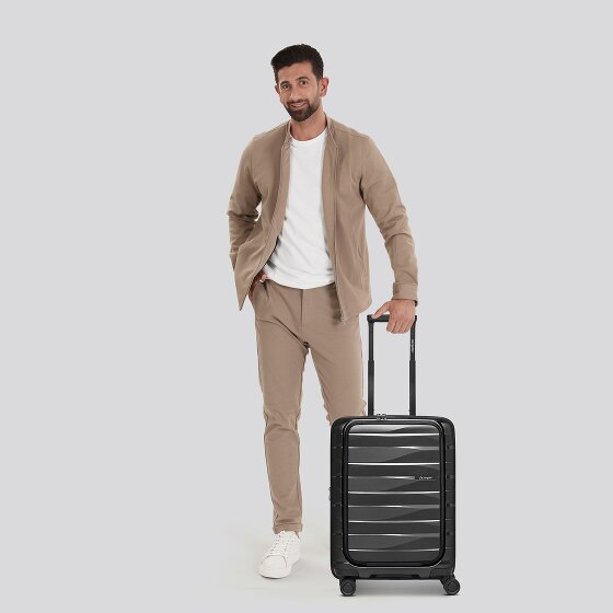 Bergpfeil Travel 4 kółka Walizka kabinowa 55 cm Komora na laptopa z funkcją poszerzenia