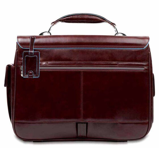 Piquadro Blue Square Briefcase Leather 43 cm Laptop Compartment