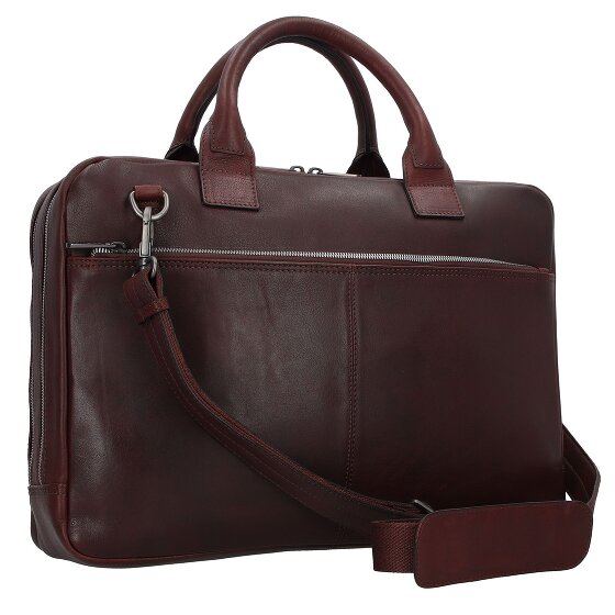 Plevier Vintage Larry Teczka Skórzany 40 cm Komora na laptopa