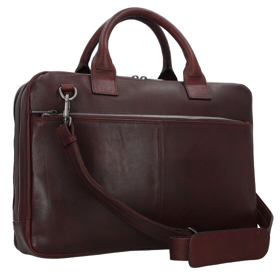 Plevier Vintage Larry Teczka Skórzany 40 cm Komora na laptopa