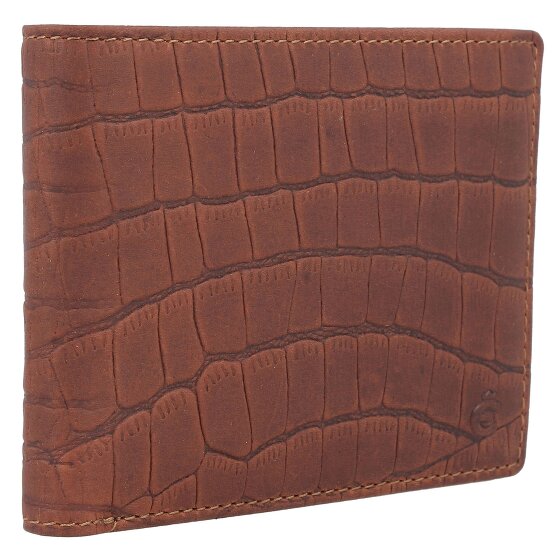 Esquire Croco Portfel Ochrona RFID Skórzany 12 cm