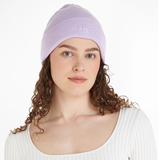 Calvin Klein Jeans Monogram Embro Czapka z dzianiny