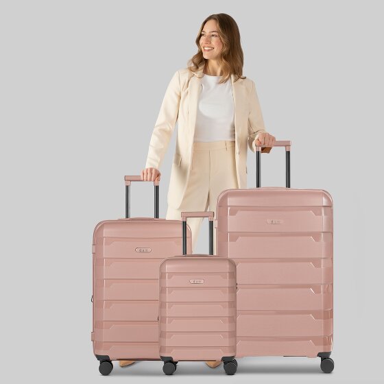 d&n South Dakota 4 kółka Zestaw walizek 3-części z plisą rozprężną