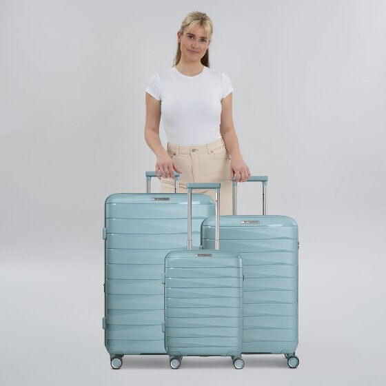 Franky London 4 kółka Zestaw walizek 3-części z plisą rozprężną