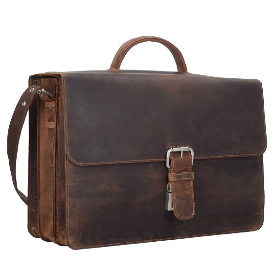Plevier Retro Zeppelin Teczka Skórzany 43.5 cm Komora na laptopa