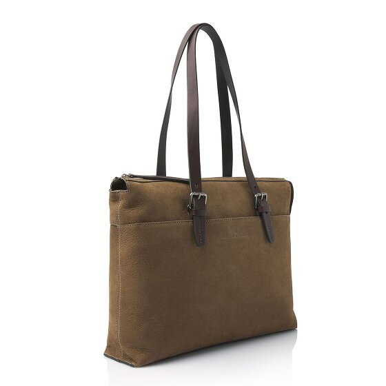 Castelijn & Beerens Nubuck Torba na ramię Skórzany 40 cm Komora na laptopa