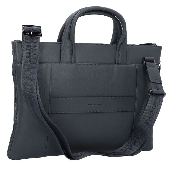 Piquadro Black Square Teczka Skóra 42 cm Komora na laptopa