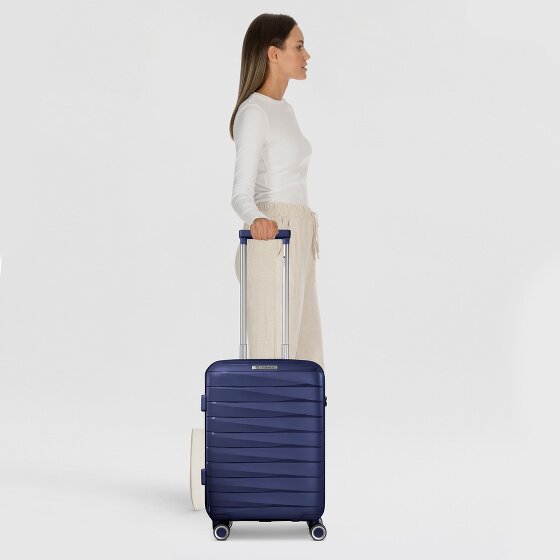 Franky London 4 kółka Walizka kabinowy S 55 cm z plisą rozprężną