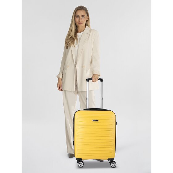 Benzi 5493 4 kółka Walizka kabinowy S 53 cm z plisą rozprężną