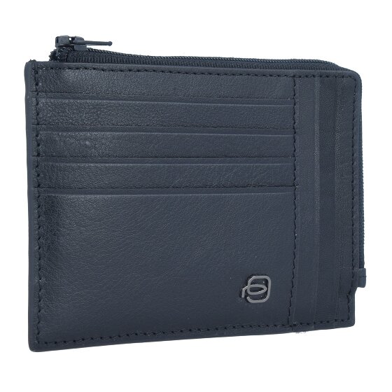 Piquadro Niebieskie kwadratowe specjalne etui na karty kredytowe RFID Skóra 12 cm