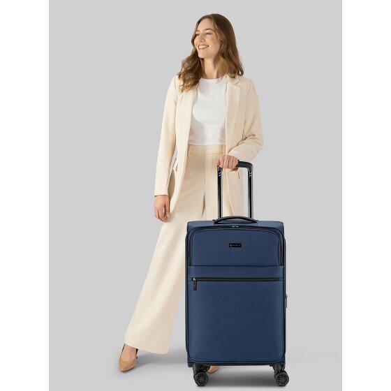 bugatti Valencia Soft 4 kółka Walizka M 65 cm z plisą rozprężną