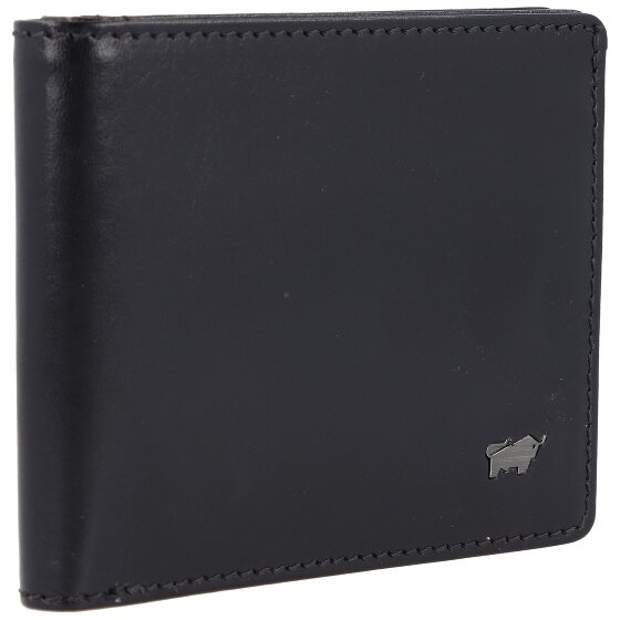 Braun Büffel Skórzany portfel RFID 11 cm z klipsem na pieniądze