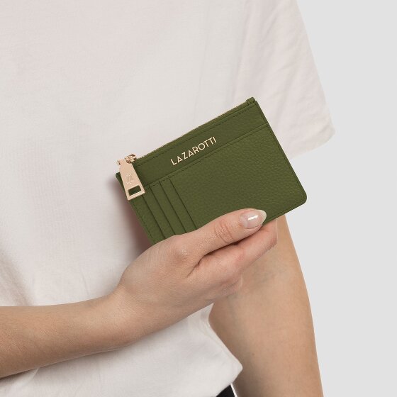 Lazarotti Skórzane etui na klucze Bologna 11,5 cm z przegródką na przywieszkę powietrzną