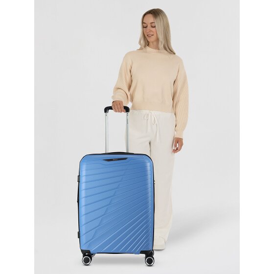 Benzi 5808 4 kółka Walizka 65 cm z plisą rozprężną