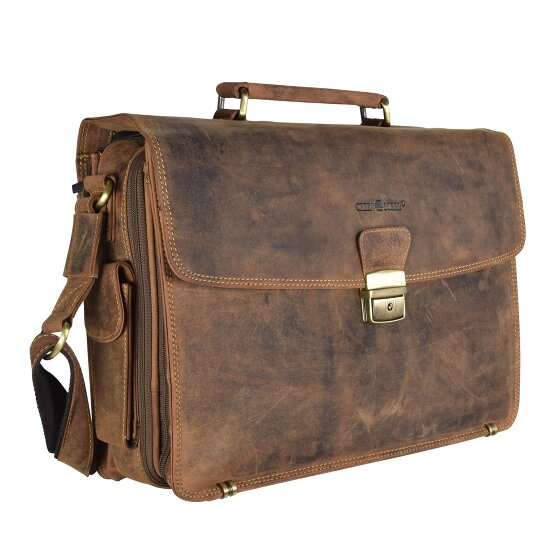 Greenburry Vintage Briefcase Leather 40 cm Laptop Compartment
