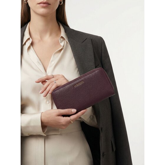 Lazarotti Bologna Leather XL Double Zip-Around Wallet RFID Leather 20 cm