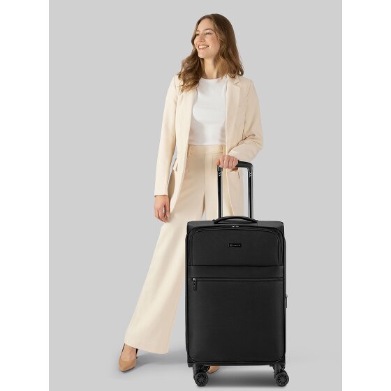 bugatti Valencia Soft 4 kółka Walizka M 65 cm z plisą rozprężną