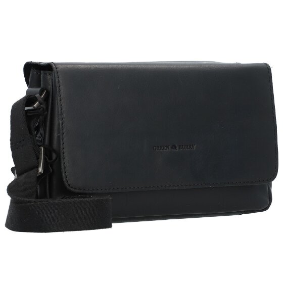 Greenburry Pure Black Torba na ramię Skórzany 23 cm