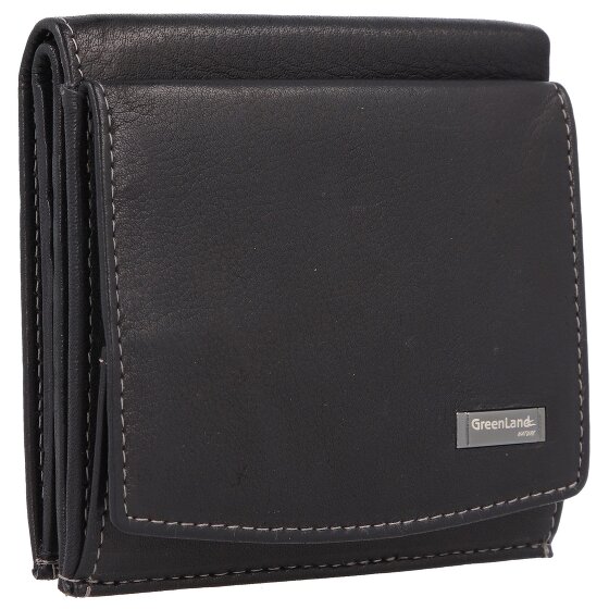 Greenland Nature Black Nappa Wallet RFID Leather 9,5 cm