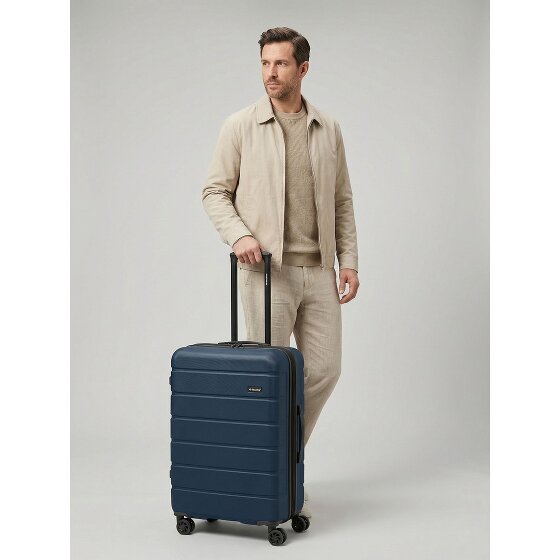 Saxoline Miami 4 kółka Walizka M 65 cm z plisą rozprężną