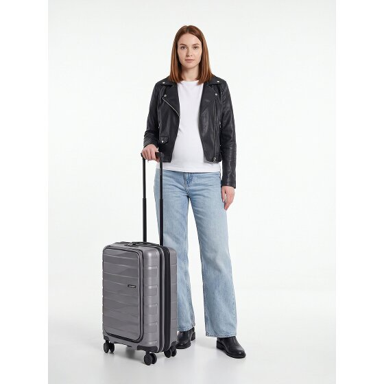 Bergpfeil Travel 4 kółka Walizka kabinowa 55 cm Komora na laptopa z funkcją poszerzenia