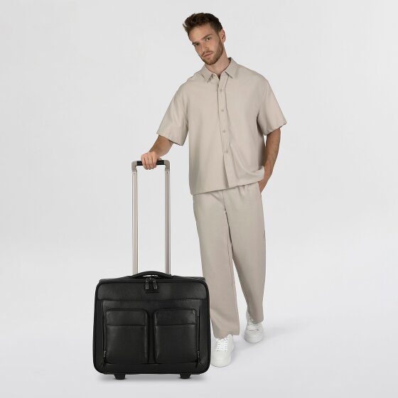 Piquadro Modus Special 2 kółka Walizka biznesowy Skórzany 44 cm Komora na laptopa