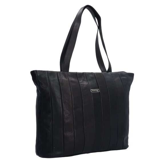 Greenland Nature Black Nappa Shopper Bag Leather 37 cm
