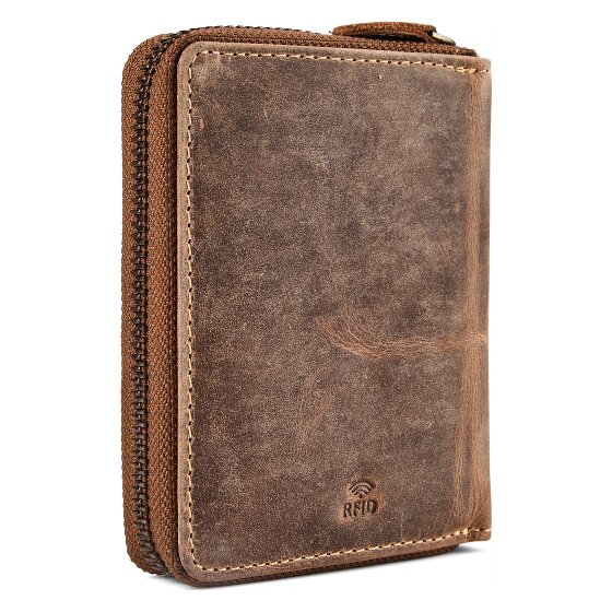 Greenburry Huntsman Portfel Ochrona RFID Skórzany 10 cm