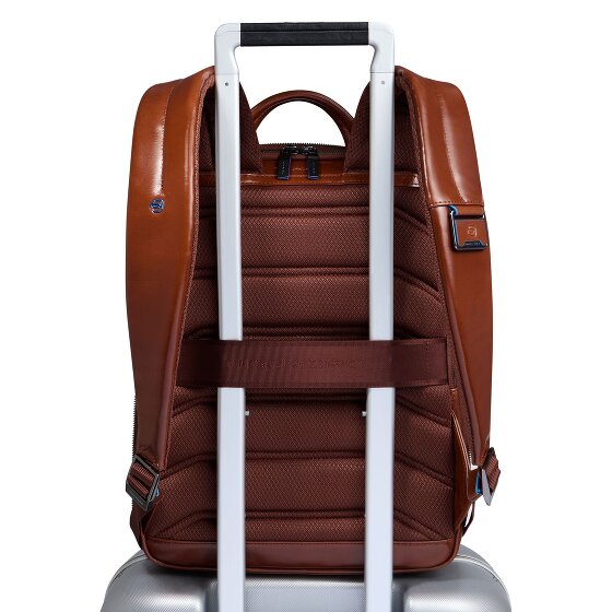 Piquadro Blue Square Plecak Ochrona RFID Skórzany 37 cm Komora na laptopa