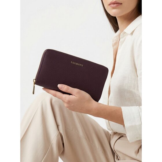 Lazarotti Bologna Leather XL Portfel skórzany z zamkiem błyskawicznym 19 cm