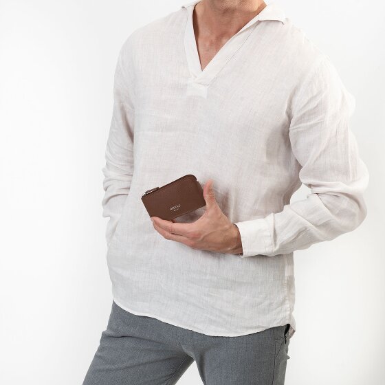 Redolz Leather Essentials Portfel z kluczem Skórzany 11.5 cm