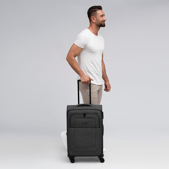 Redolz Essentials 12 MEDIUM – walizka na 4 kółkach, 67 cm, z funkcją poszerzenia kieszeni