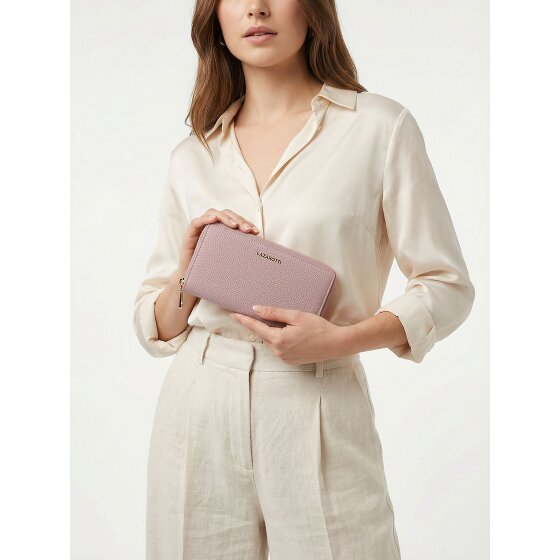 Lazarotti Bologna Leather XL Double Zip-Around Wallet RFID Leather 20 cm